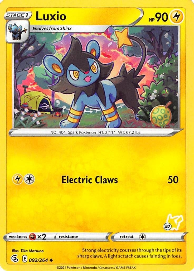 Image for Luxio - 092/264 (#37 Pikachu Stamped) (092/264) [Battle Academy 2022] - Pokemon