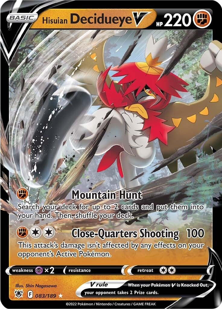 Image for Hisuian Decidueye V (083/189) [SWSH10: Astral Radiance] - Pokemon