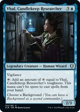 Vhal, Candlekeep Researcher [Commander Legends: Battle for Baldur's Gate]