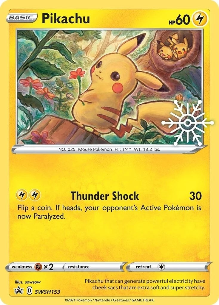 Image for Pikachu - SWSH153 (Holiday Calendar) (SWSH153) [SWSH: Sword & Shield Promo Cards] - Pokemon