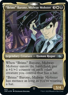 "Brims" Barone, Midway Mobster (Showcase) (Galaxy Foil) (507) [Unfinity]