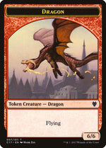 Cat Dragon // Dragon (007) Double-Sided Token (9 // 7) [Commander 2017]