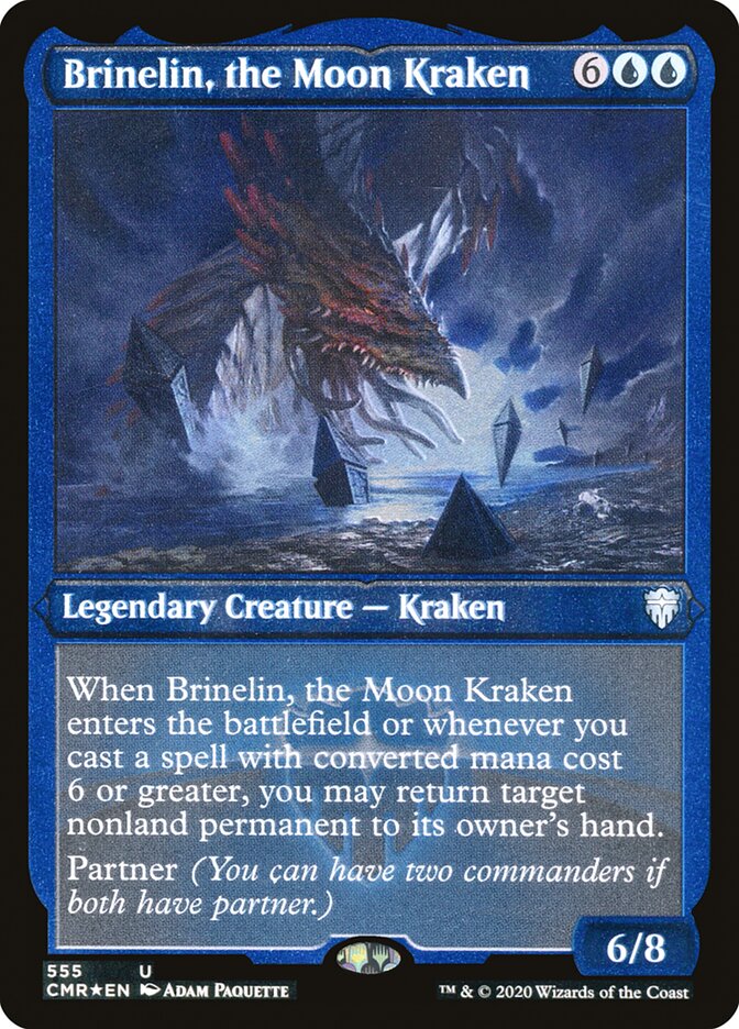 Brinelin, the Moon Kraken (Foil Etched) (555) [Commander Legends]