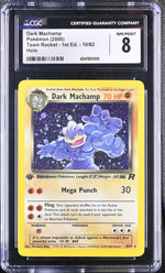 2000 Team Rocket - 1st Ed. #10/82 Dark Machamp CGC 8