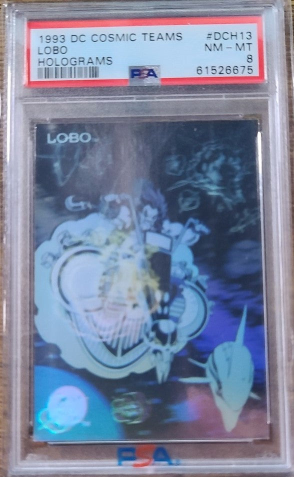 1993 SkyBox DC Cosmic Teams Hologram Lobo #DCH13 PSA 8
