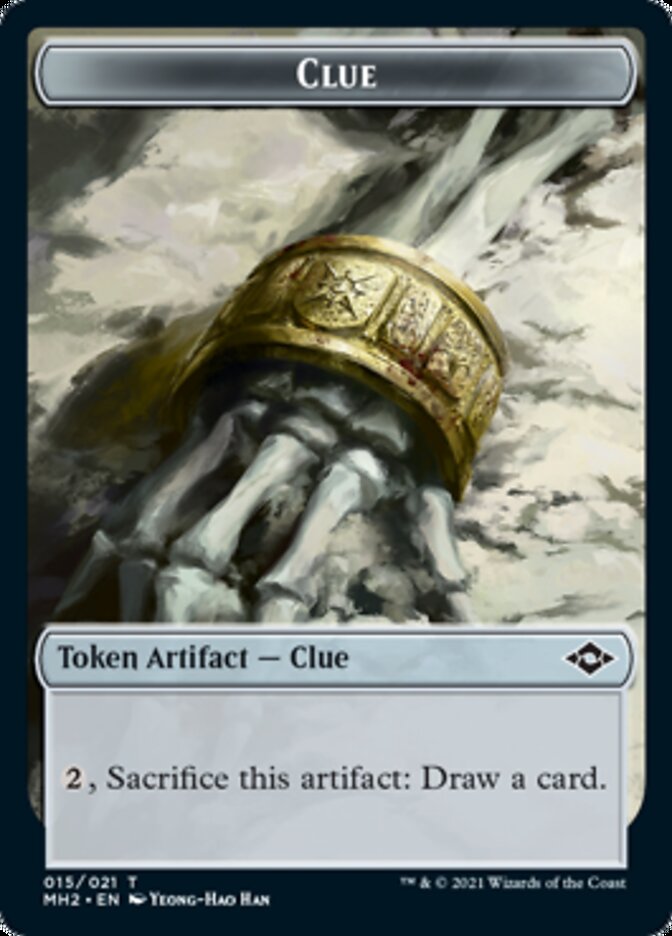 Clue (015) // Crab Double-Sided Token (15 // 2) [Modern Horizons 2]