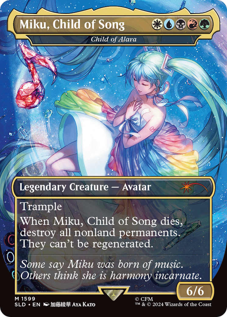 Miku, Child of Song - Child of Alara (Rainbow Foil) (1599) [Secret Lair Drop Series]