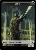 Copy // Zombie Double-Sided Token (27 // 11) [Murders at Karlov Manor]