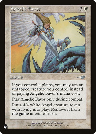 Angelic Favor (1/143) (The List Reprints)