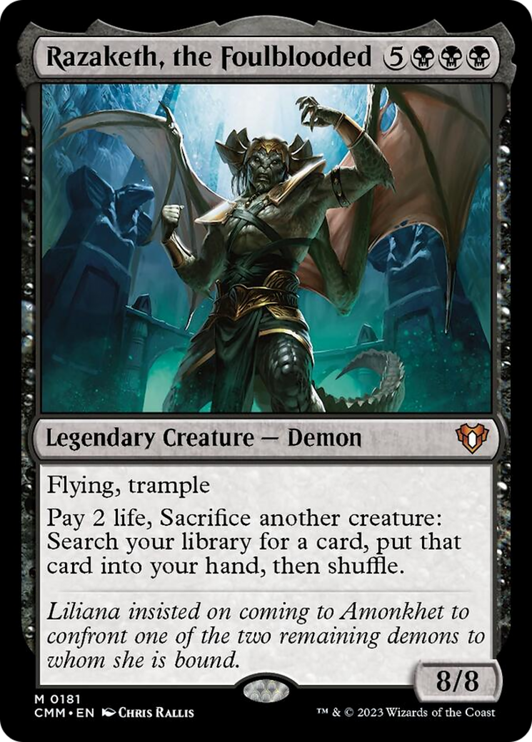 Razaketh, the Foulblooded (181) (Commander Masters)