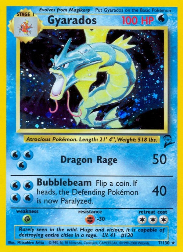 Image for Gyarados (007/130) [Base Set 2] - Pokemon