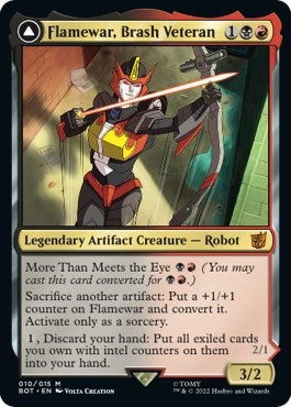 Flamewar, Brash Veteran // Flamewar, Streetwise Operative [Universes Beyond: Transformers]