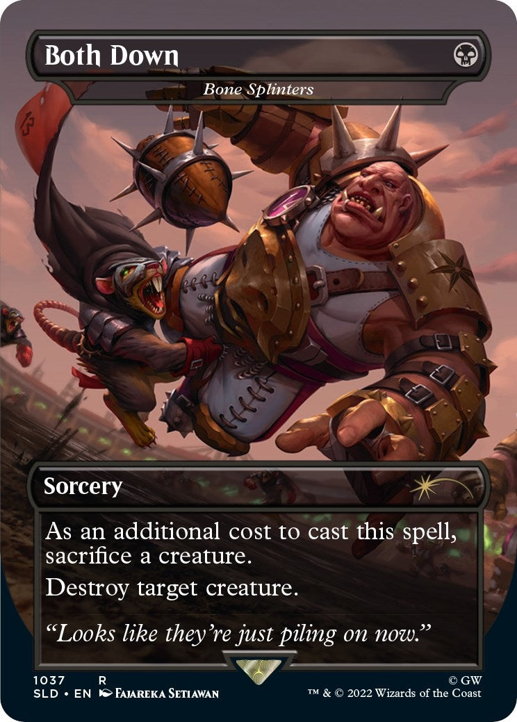 Both Down - Bone Splinters (Borderless) (1037) (Secret Lair Drop Series)