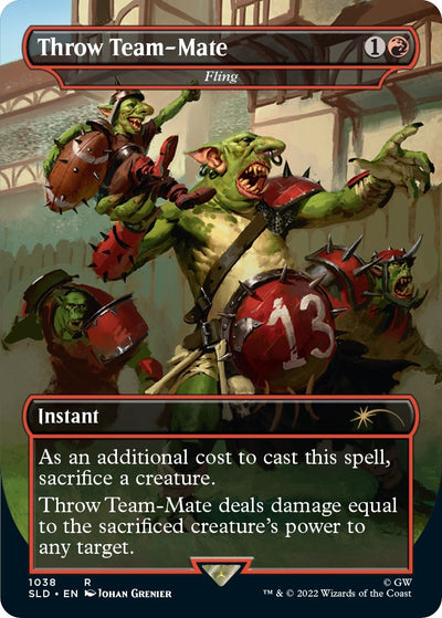 Throw Team-Mate - Fling (Borderless) [Secret Lair Drop Series]