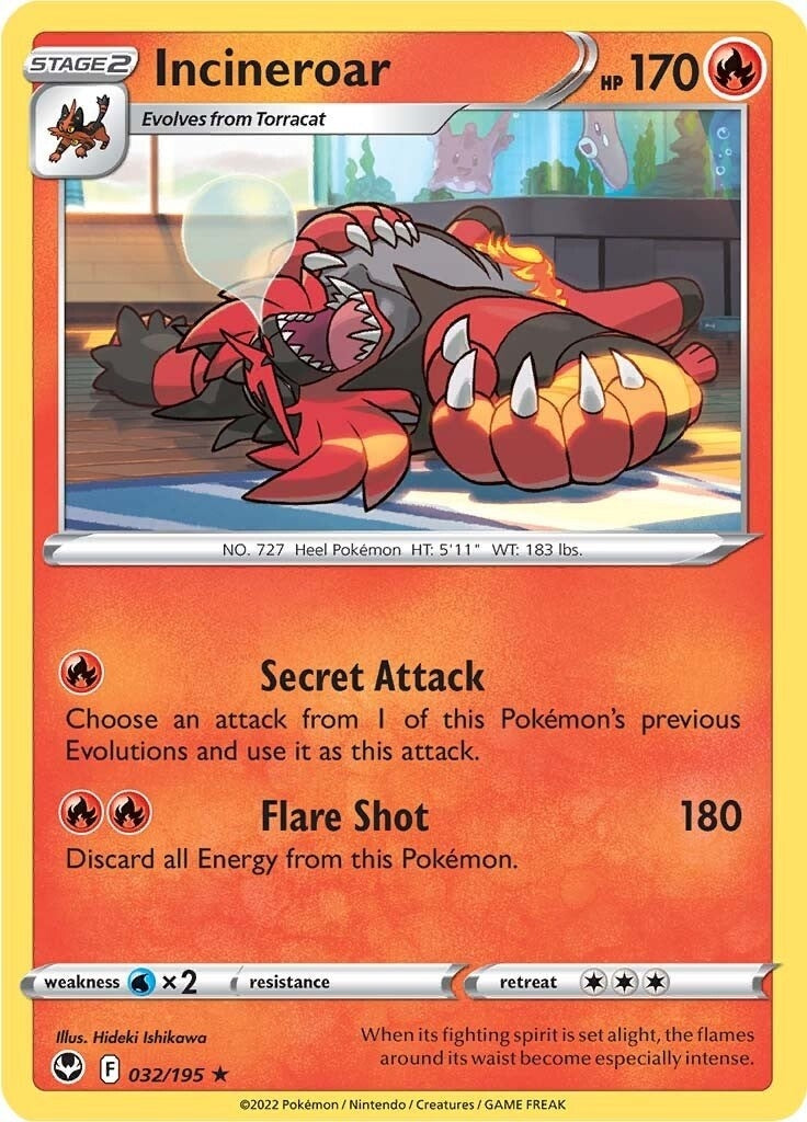 Image for Incineroar (032/195) [SWSH12: Silver Tempest] - Pokemon