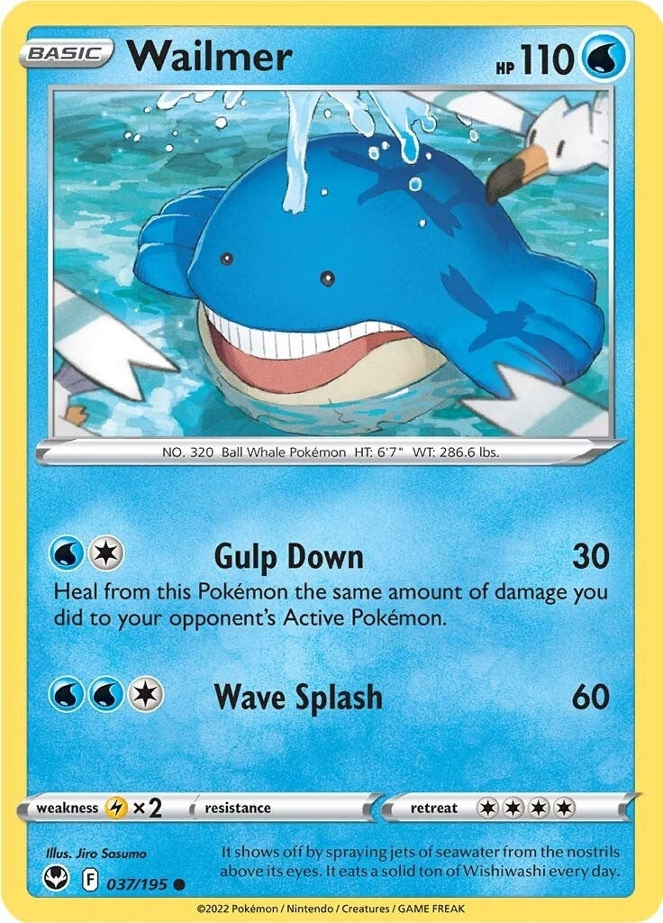 Image for Wailmer (037/195) [SWSH12: Silver Tempest] - Pokemon