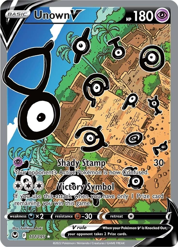 Image for Unown V (Alternate Full Art) (177/195) [SWSH12: Silver Tempest] - Pokemon