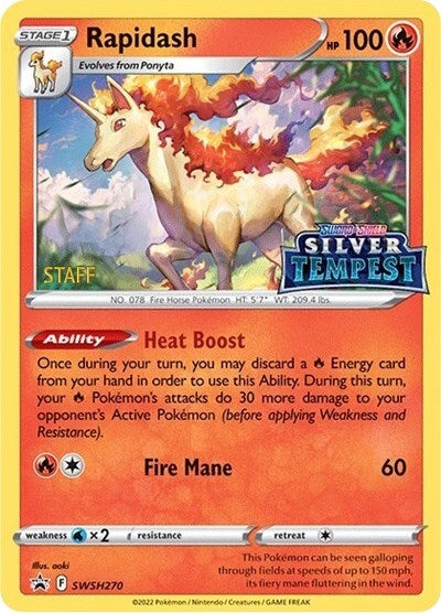 Image for Rapidash - SWSH270 (Prerelease) [STAFF] (SWSH270) [SWSH: Sword & Shield Promo Cards] - Pokemon