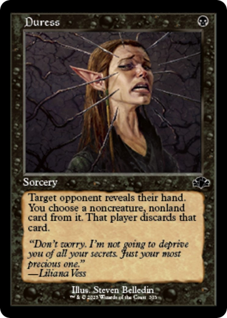 Duress (Retro Frame) (303) (Dominaria Remastered)