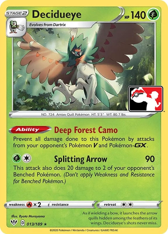 Image for Decidueye (013/189) [Prize Pack Series Cards] - Pokemon