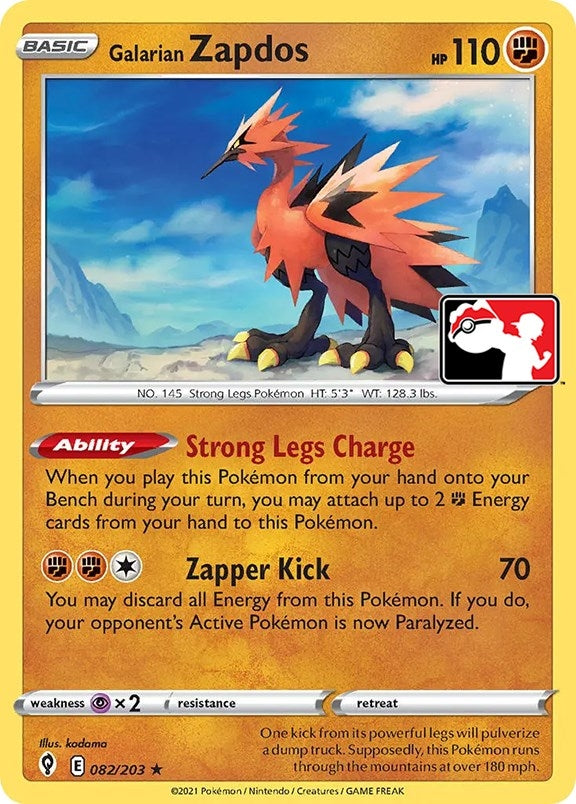 Image for Galarian Zapdos (082/203) [Prize Pack Series Cards] - Pokemon