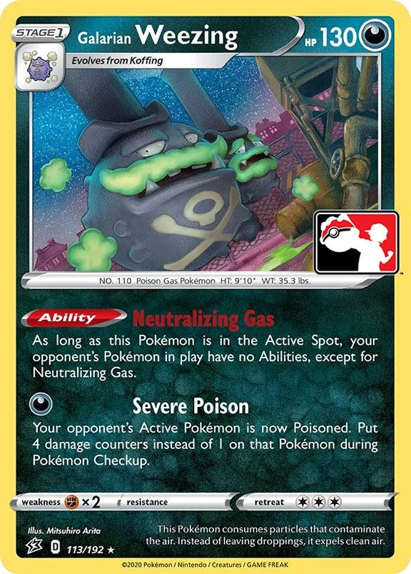 Image for Galarian Weezing (113/192) [Prize Pack Series Cards] - Pokemon