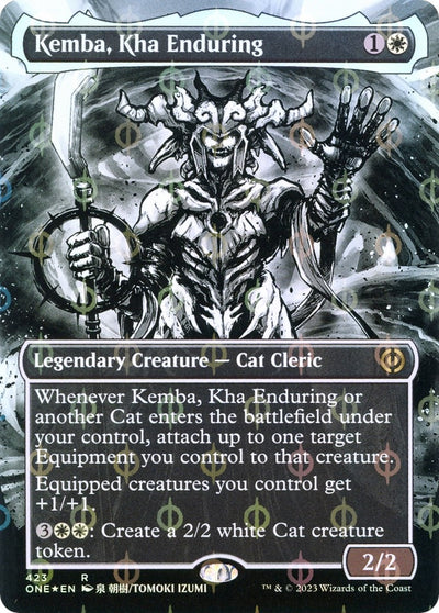 Kemba, Kha Enduring (Borderless) (Step-and-Compleat Foil) (423) (Phyrexia: All Will Be One)