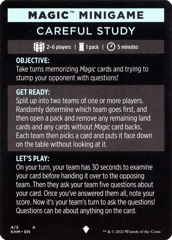 Magic Minigame: Careful Study (4) [Kaldheim]