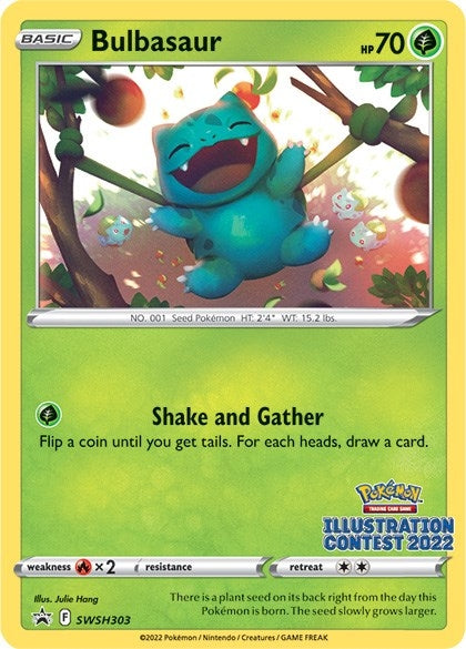 Image for Bulbasaur (Illustration Contest 2022) (SWSH303) [SWSH: Sword & Shield Promo Cards] - Pokemon