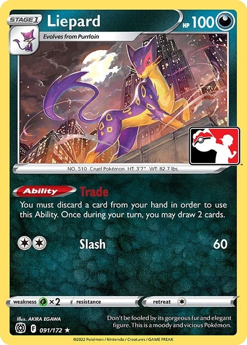 Image for Liepard (091/172) [Prize Pack Series Cards] - Pokemon