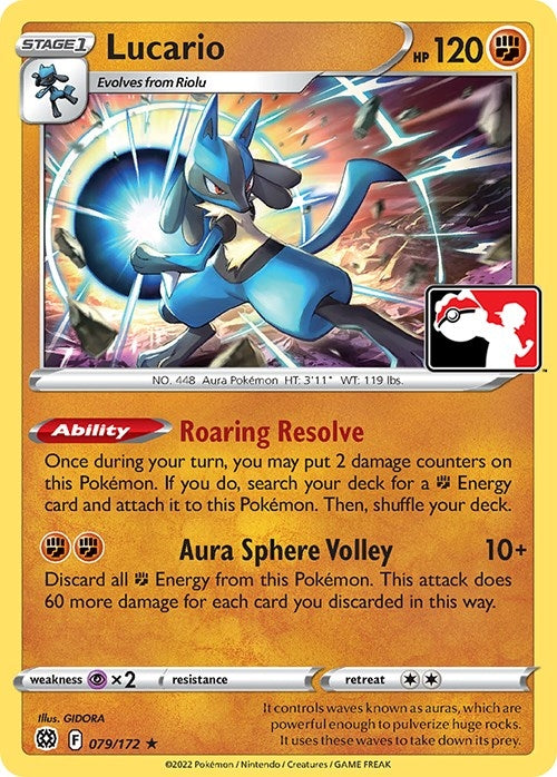 Image for Lucario (079/172) [Prize Pack Series Cards] - Pokemon