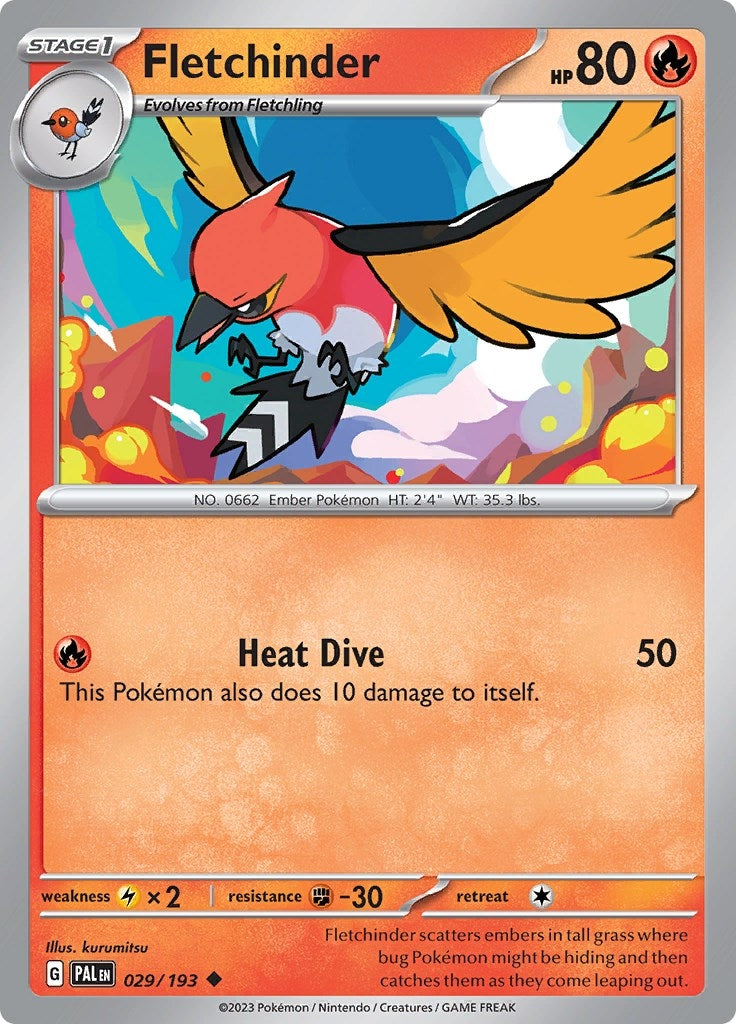 Image for Fletchinder (029/193) [SV02: Paldea Evolved] - Pokemon