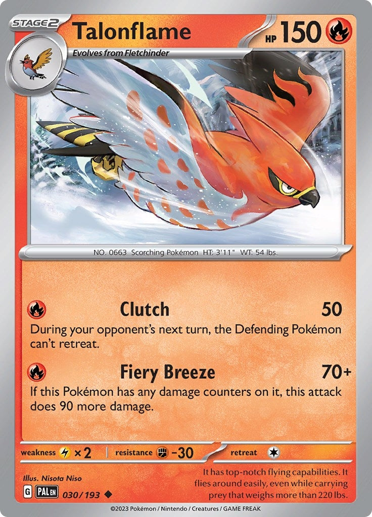 Image for Talonflame (030/193) [SV02: Paldea Evolved] - Pokemon