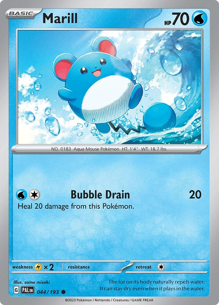 Image for Marill (044/193) [SV02: Paldea Evolved] - Pokemon