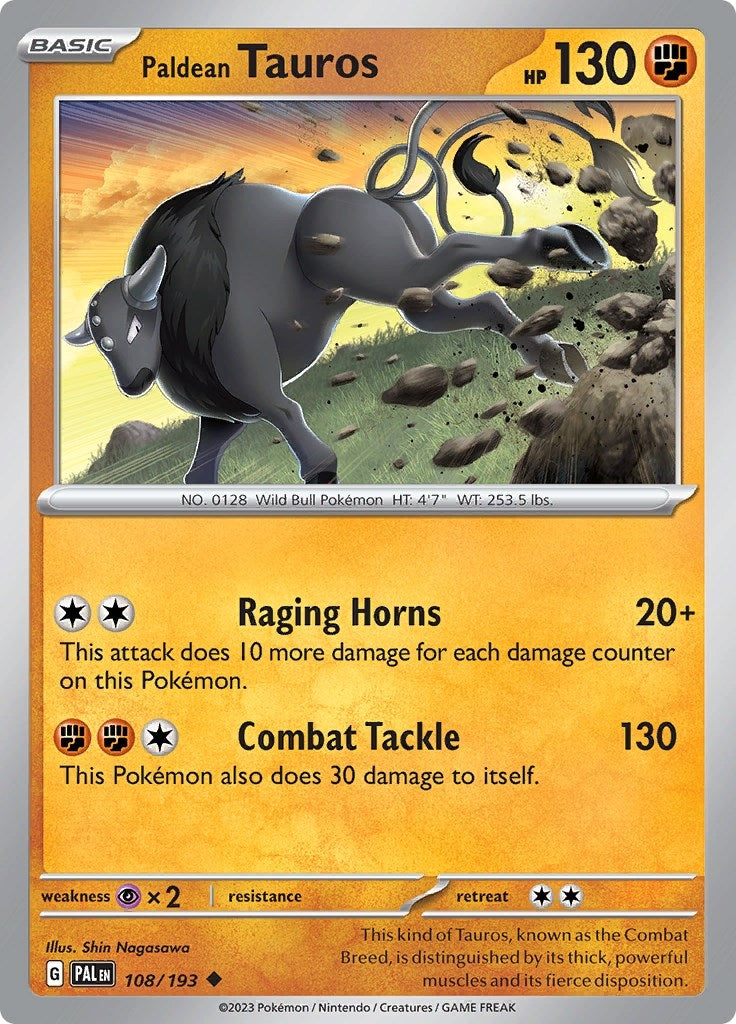 Image for Paldean Tauros (108/193) [SV02: Paldea Evolved] - Pokemon