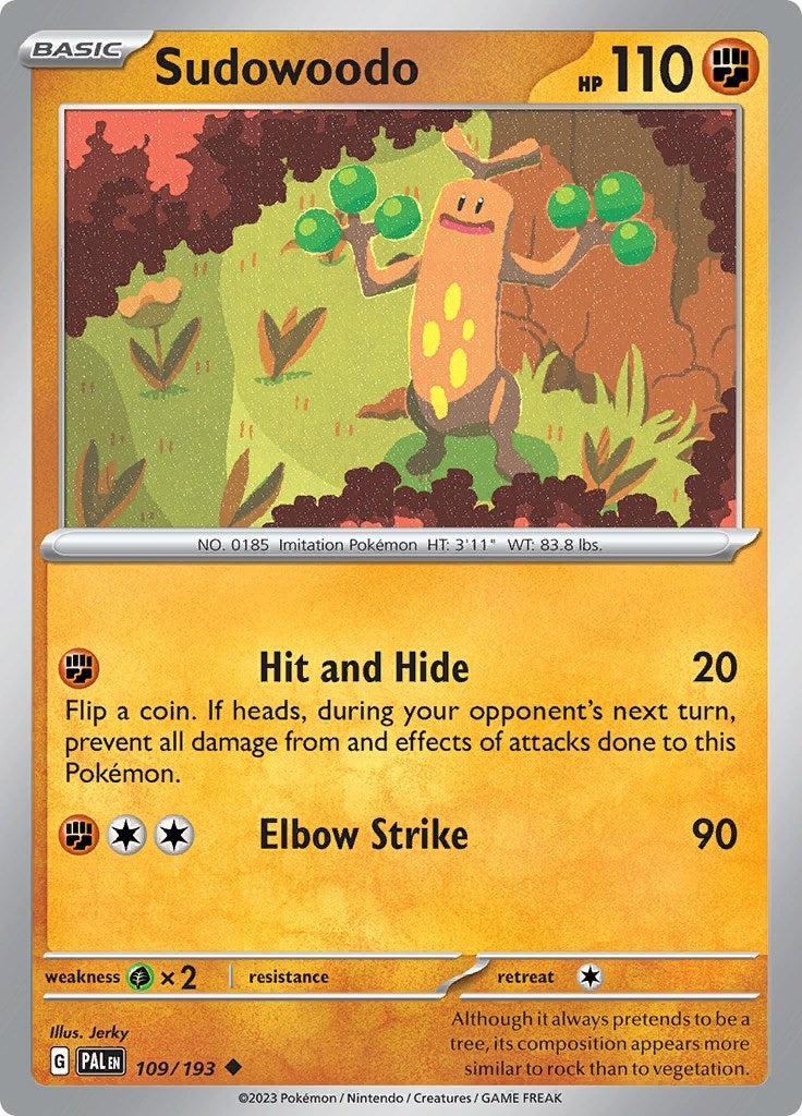 Image for Sudowoodo (109/193) [SV02: Paldea Evolved] - Pokemon