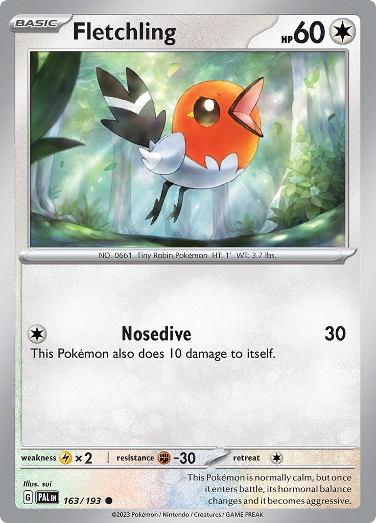 Image for Fletchling (163/193) [SV02: Paldea Evolved] - Pokemon