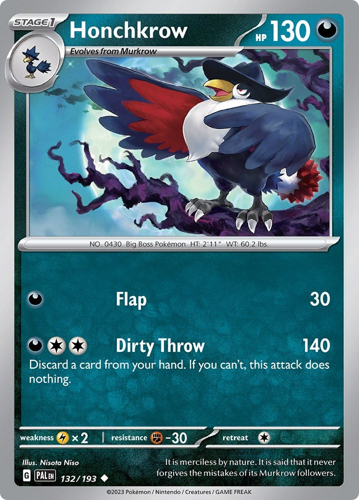 Image for Honchkrow (132/193) [SV02: Paldea Evolved] - Pokemon