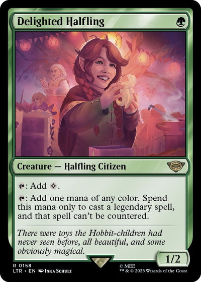 Delighted Halfling (158) [Universes Beyond: The Lord of the Rings: Tales of Middle-earth]