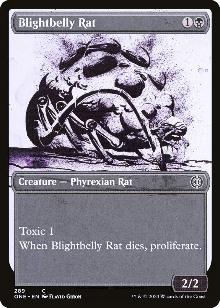 Blightbelly Rat (Showcase) (289) [Phyrexia: All Will Be One]