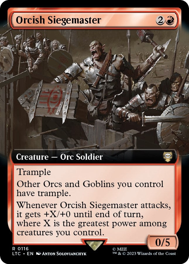 Orcish Siegemaster (Extended Art) (116) (Commander: The Lord of the Rings: Tales of Middle-earth)