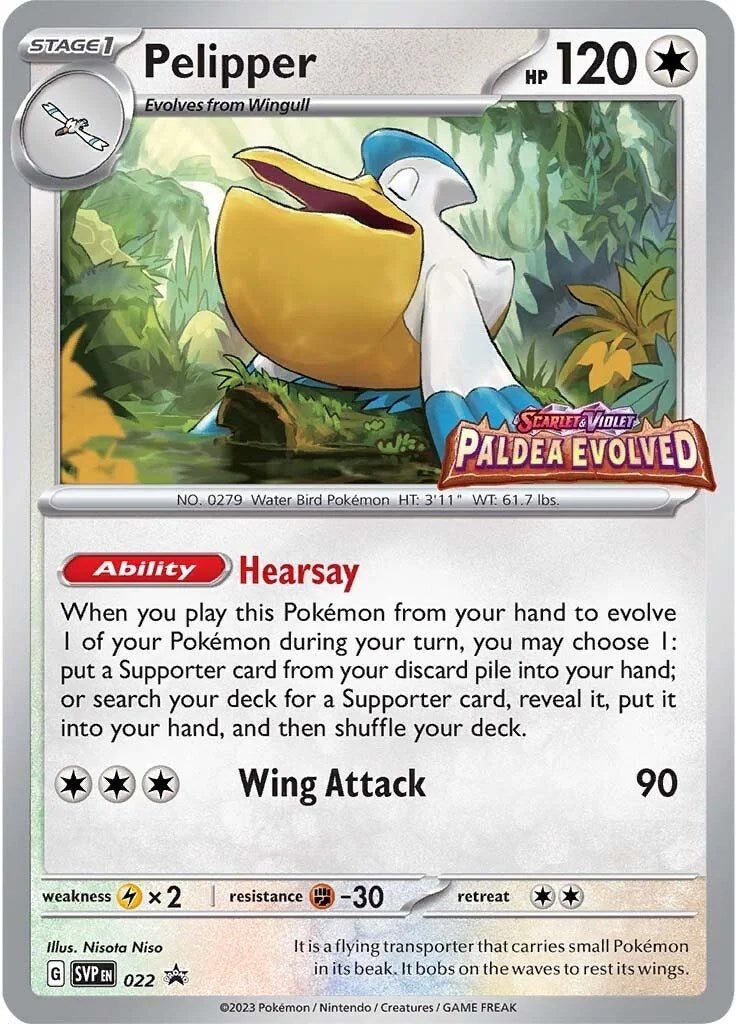 Image for Pelipper - 022 (Prerelease) (022) [SV: Scarlet & Violet Promo Cards] - Pokemon
