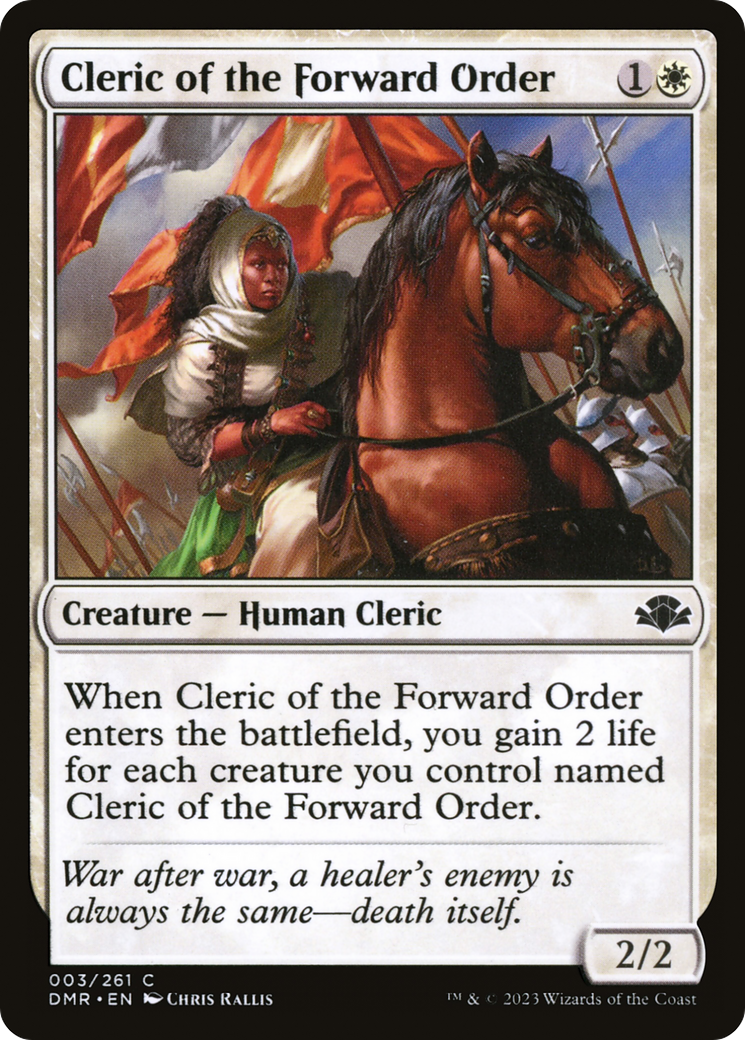 Cleric of the Forward Order (3) [Dominaria Remastered]