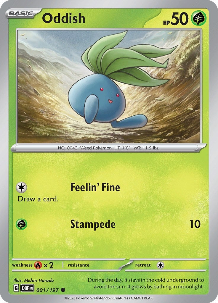 Image for Oddish (001/197) [SV03: Obsidian Flames] - Pokemon
