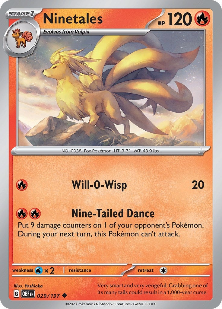 Image for Ninetales (029/197) [SV03: Obsidian Flames] - Pokemon