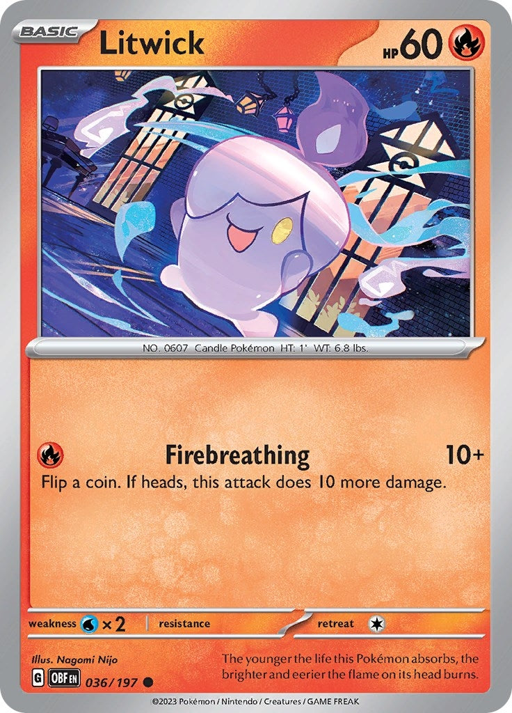 Image for Litwick (036/197) [SV03: Obsidian Flames] - Pokemon