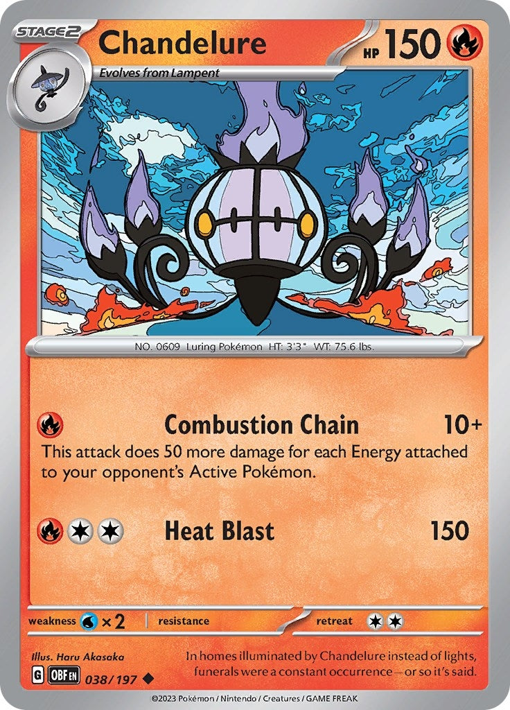 Image for Chandelure (038/197) [SV03: Obsidian Flames] - Pokemon