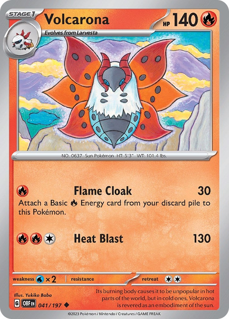 Image for Volcarona (041/197) [SV03: Obsidian Flames] - Pokemon