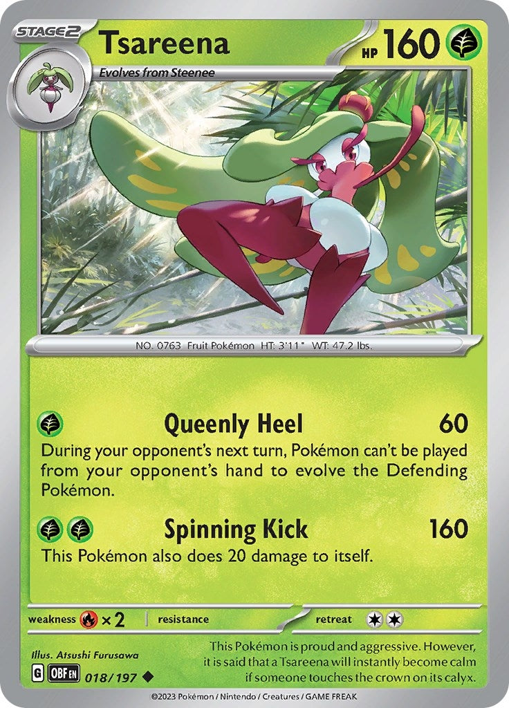 Image for Tsareena (018/197) [SV03: Obsidian Flames] - Pokemon