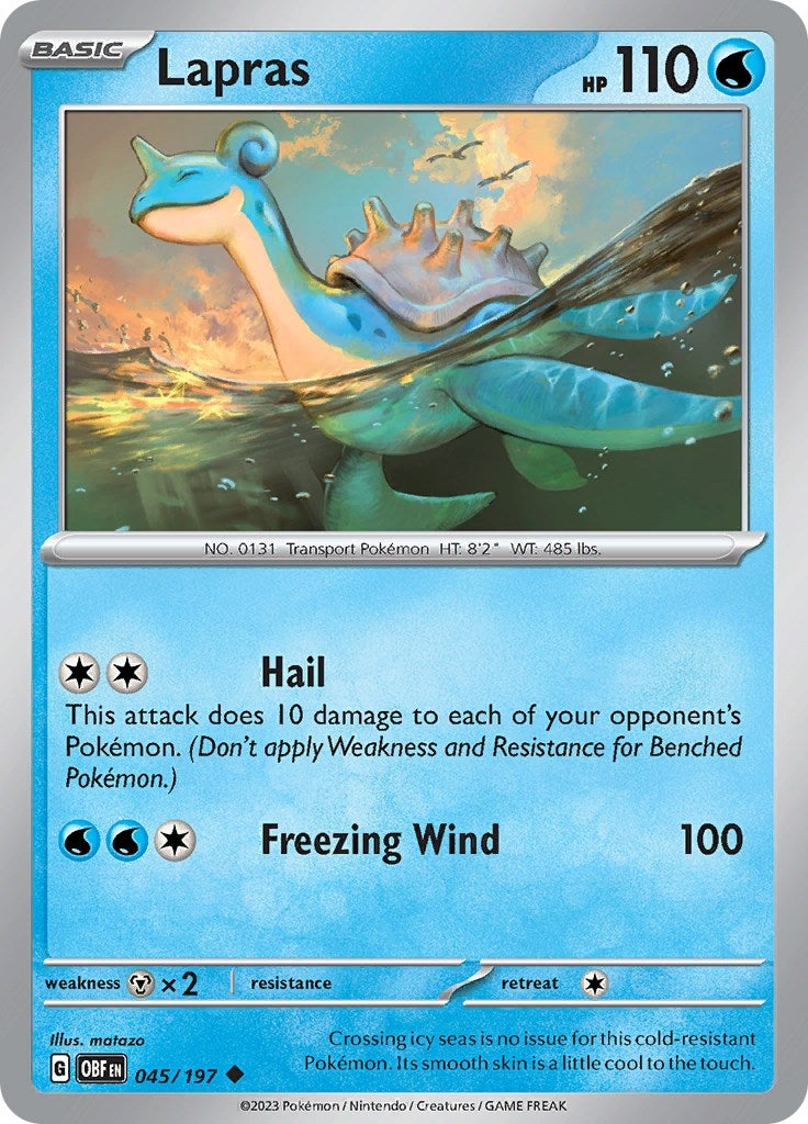 Image for Lapras (045/197) [SV03: Obsidian Flames] - Pokemon